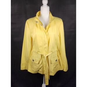 Ann Taylor Sunny Yellow Drawstring Utility Jacket